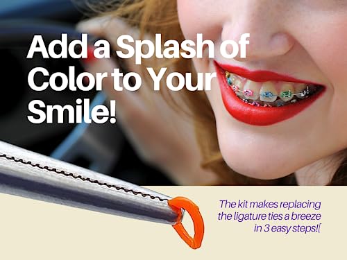 ARTMAN INSTRUMENTS Dental Braces Color Changing Kit, Orthodontic Ties Changing kit, Change The Color of Your Braces Yourself in Minutes Ligas para Brackets Ortodoncia