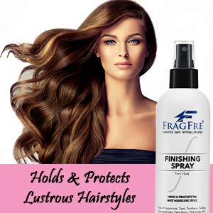 Hair Finishing Spray Firm Hold 8 oz - Hair Spray for Sensitive Skin - Fragrance Free Hypoallergenic Parabens Free - Holds and Protects Your Styles without Irritations -Vegan No Gluten (1 Pack)