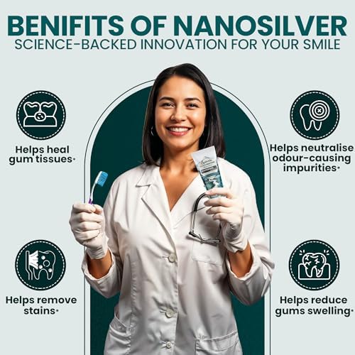 OPTIVIDA Fluoride Free Nano Hydroxyapatite Toothpaste with Colloidal Silver & Xylitol (4oz) to Help Protect Enamel & Cavity. Dentist Formulated Remineralizing Toothpaste for Adults & Kids Sensitivity.