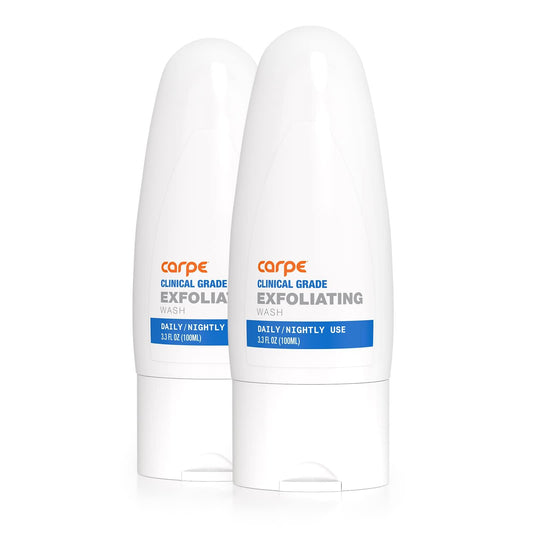 Carpe Exfoliating Underarm Scrub with Odor Protection, Underarm Exfoliator to Improve Deodorant Performance - Energizing Minty Fresh Smell - Armpit Scrub for Women and Men (2 Pack)