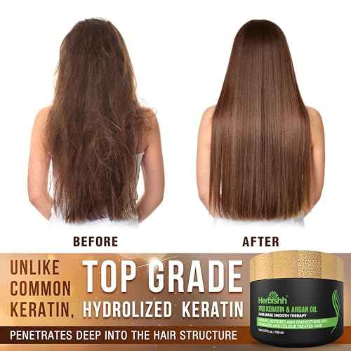 Herbishh After Color Shampoo Combo Contains Hair Color Shampoo Hair Dye 500ml Argan Oil 30ml Pro Keratin And Argan Hair Mask 100gm For Hair Shine And Protection For Men And Women (Dark Brown)