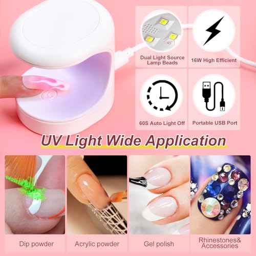 Major Dijit Gel Nail Kit - Beginner Gel Nail Set with Nail Drill, 0.5oz 4-in-1 Nail Glue, 500PCS Almond Nail Tips, UV Lamp for Nail Extension & Art