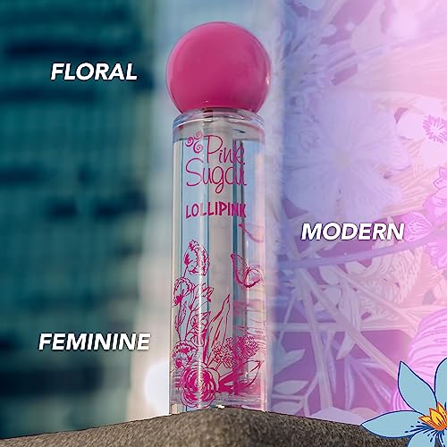 Pink Sugar Lollipink Eau De Toilette Perfume for Women, Fruity Floral Scent, Sweet Notes of Apple, Rose, and Vanilla, Feminine, Sophisticated, Long Lasting