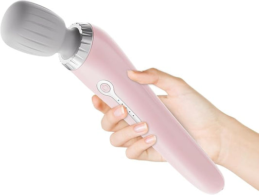 cotsoco Wireless Handheld Massager with Strong Vibration, Personal Therapy Massager, Portable 5 Speeds Electric Body Massage for Sports Recovery, Muscle Aches, Body Pain, Back Leg Shoulder Waist Neck