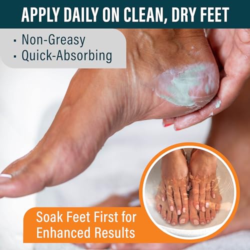 NUVADERMIS Tea Tree Oil Foot Cream – Effective Recovery Cream for Dry, Cracked Feet, Athlete’s Foot, Ringworm & Itchy Skin – Soothing Moisturizer – 7 oz