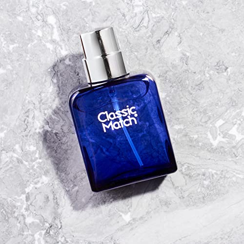 PB ParfumsBelcam Men's 2.54 Fl Oz Red Classic Match Eau de Toilette and 2.5 Fl Oz Blue Classic Match Eau De Toilette Spray Bundle