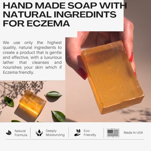 The Soap for Eczema Therapy. Hand Made from Natural Ingredients Only. Dye and Fragrance Free. (3 pack)