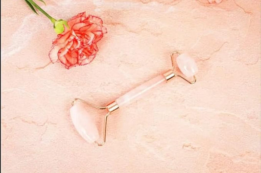 AD Arts Rose Quartz face Roller | Certified Natural Hand-Cut Jade Stone | Face Roller Skin Care | Improves Blood Circulation