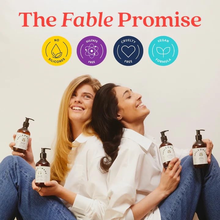 Fable & Mane Volumizing Conditioner, Plumps Strands for Bounce, Body and Fullness. Restores Elasticity with Amla For Thinning, Fine or Medium Hair Types