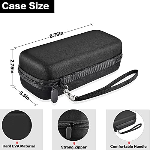 Toothbrush Travel Case Compatible with Oral-B Pro 1000, 2000, 3000, 3500, 1500/ for Philips Sonicare ProtectiveClean 4100 5100 Electric Toothbrush with Mesh Pocket for Accessories - Black (Bag Only)