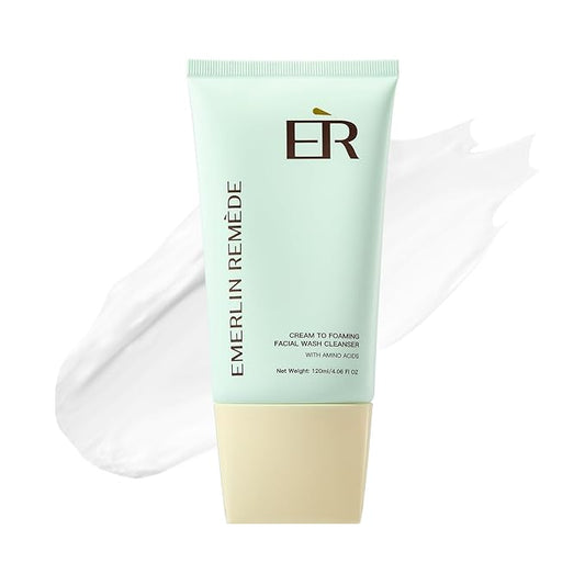 Cream-to-Foam Cleanser with Aloe Water, Ceramide NP, Hyaluronic Acid & Xylitol, Hydrating Barrier Support for Oily to Normal Skin, 120ml