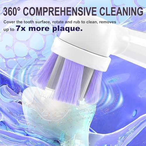 Toothbrush Replacement Heads Compatible with Oral B iO 10 9 8 7 6 5 4 3 Series Electric Toothbrush, 10 Pack Brush Heads, White