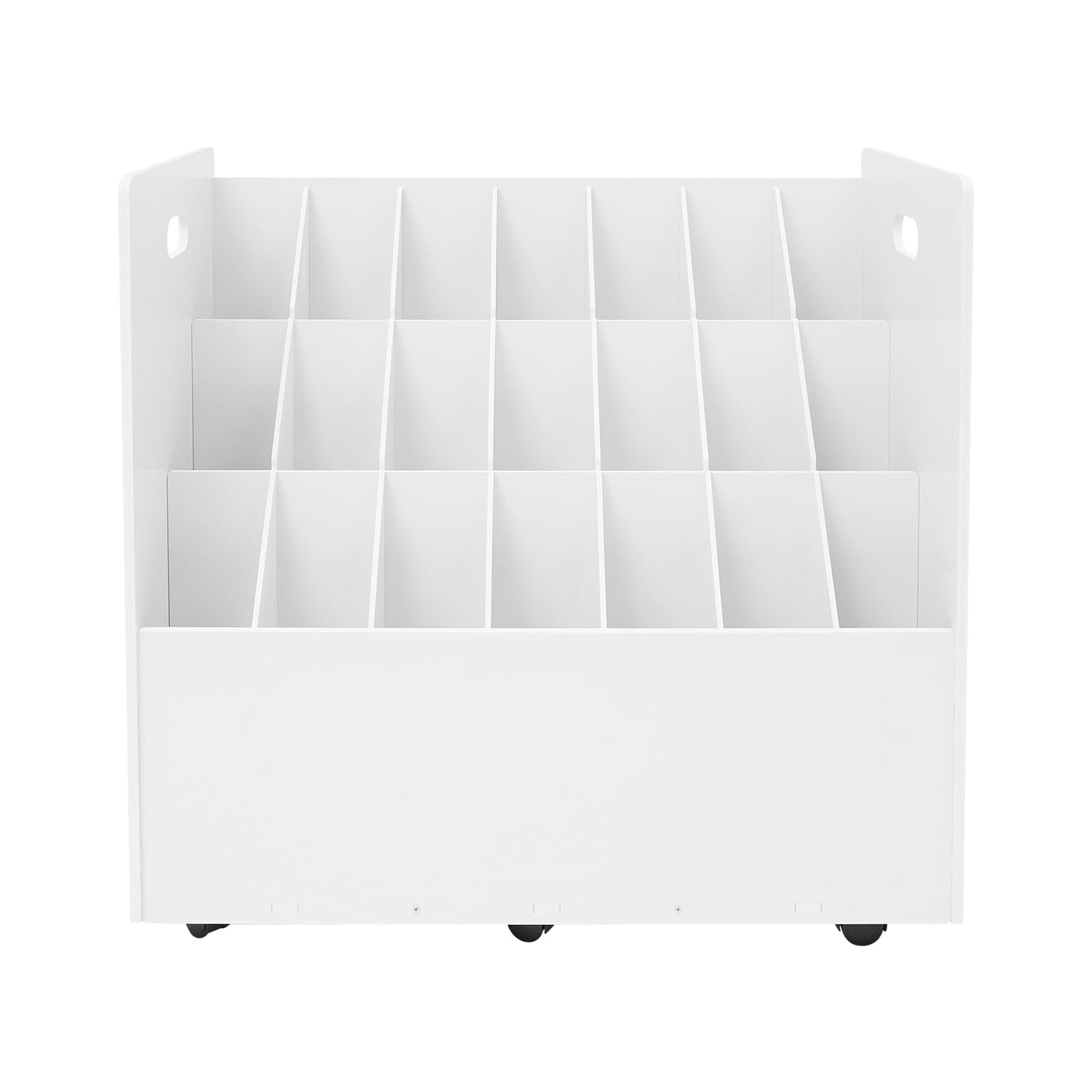 KJNHhugH Blue Print Storage Organizer, 21 Slots Mobile Roll File Cart Blueprint Cabinet with Wheels File Storage Rack Roll Document Holder for Office and Home (White)