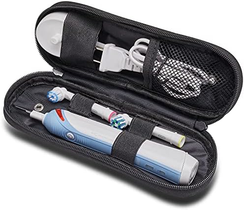 Toothbrush Travel Case for Oral-B Pro 500/600/650/1000/1500/2000/3000/3500/5500/Pro-Health,Genius X Limited/6000/7000/7500/8000/9600,Smart 1500/3000/5000,Vitality Dual Clean.(Case Only) Black