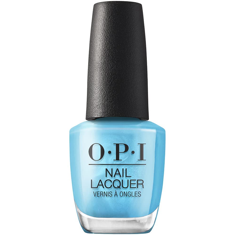 OPI Nail Lacquer Surf Naked | Sheer Pearl Blue Crème Chip Resistant Nail Polish | Summer Make the Rules Collection