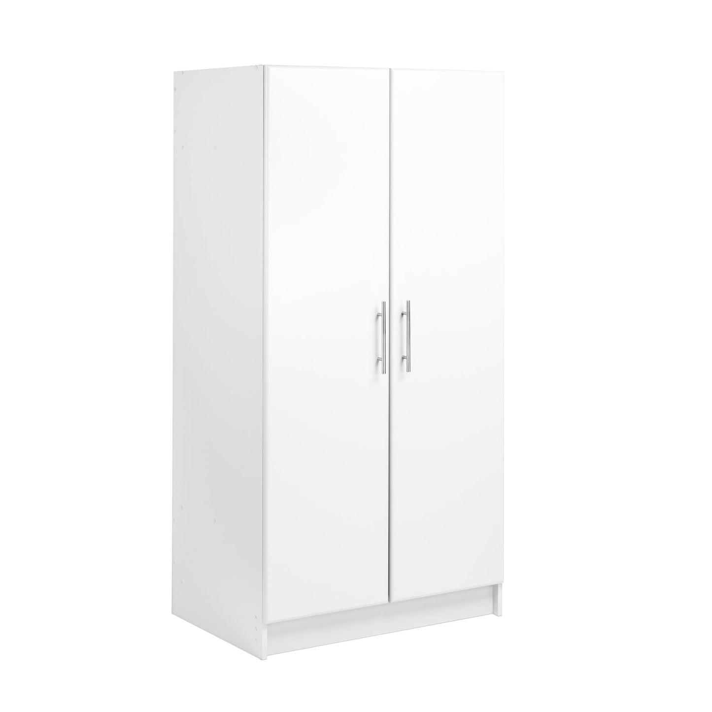 Prepac Armoir, Elite 32"W x 65"H x 24.5"D White Wardrobe Closet & Cabinet - Functional Clothes Storage with Hanging Rail, Armoire Wardrobe