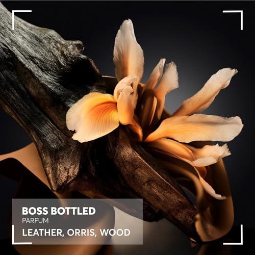Hugo Boss Bottled Parfum – Woody Ambery Men's Cologne – With Notes of Leather, Orris & Wood – Long Lasting Fragrance