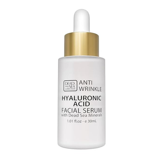 Dead Sea Collection Serum for Face with 5% Hyaluronic Acid, Dead Sea Minerals, and Vitamin E – Anti Aging Nourishing Skin Care Moisturizer to Reduce Wrinkles (1.01 fl. oz)