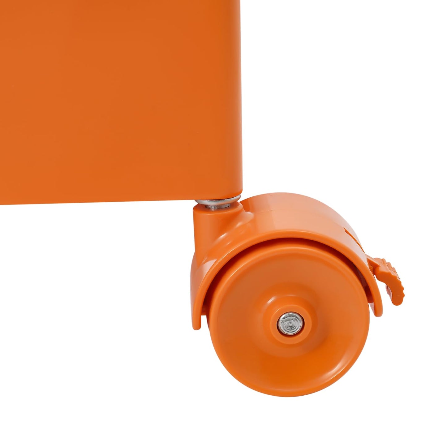 Namiose 360° Movable Rotating Storage End Table Sofa Side Cabinet Laptop Bedside Table with 5 Tiers Shelves 4 Universal Casters for Living Room Bedroom Sofa Dormitory (Orange)