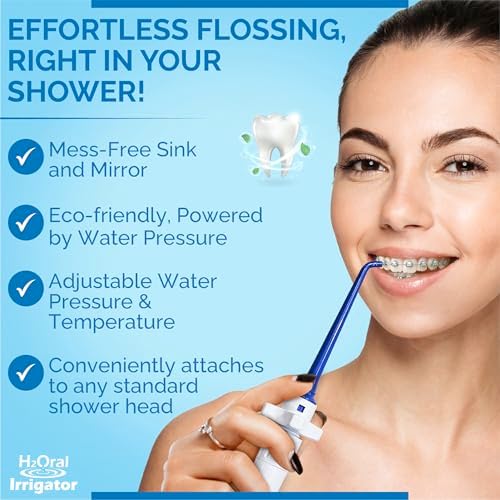 Oral Irrigator Shower Floss Dental Care System | Advanced Shower Water Flosser for Healthy Gums and Teeth | Shower Flosser | Dental Water Flosser for Superior Dental Hygiene at Home | Made in U.S.A.