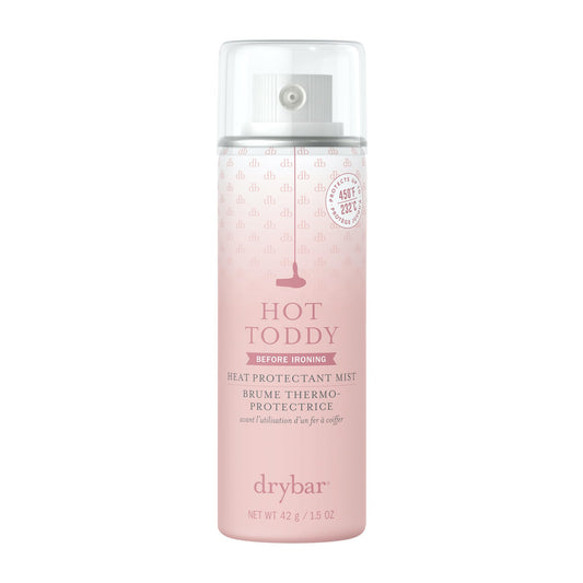 Drybar Hot Toddy Heat Protectant Mist Blanc Scent - Travel Size | Lightweight Heat Protectant for Hair protects from Heat & Styling with Curling, Straightening and Styling Irons