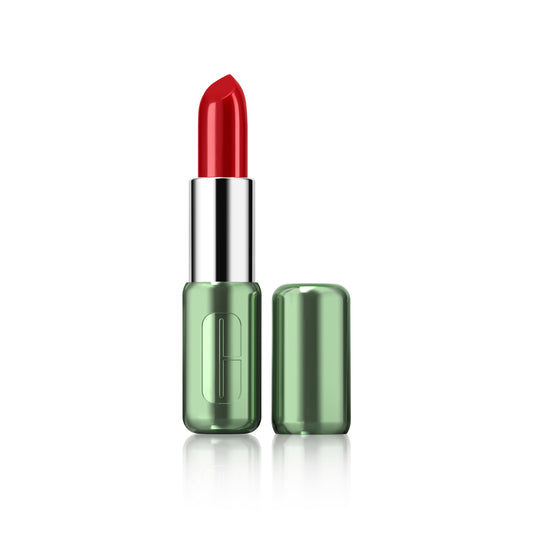 Clinique Pop Longwear Lipstick | Long Lasting, Satin, Matte + Shine, Cherry Pop, 1 Count