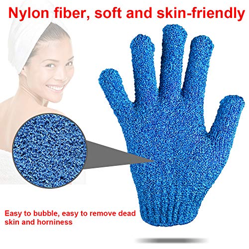 Duufin 28 Pcs Exfoliating Gloves Bath Gloves Body Wash Mitt Scrubbing Exfoliator Glove for Shower, Spa, Massage, Body Scrub, Dead Skin Cell Remover