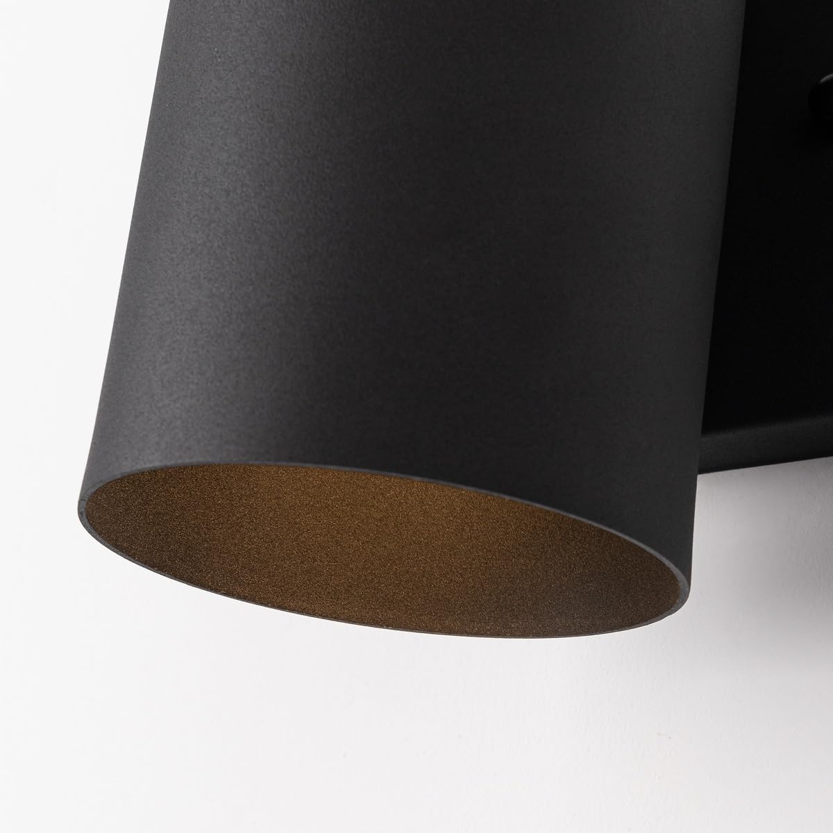 mirrea 7" Modern Outdoor Porch Wall Light with 5W LED GU10 Replaceable Bulbs in Matte Black Aluminum Cylinder Downlight Outside Sconce Pack of 2