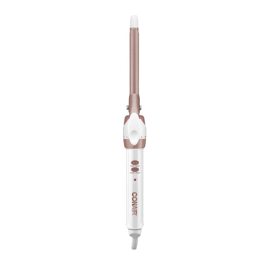 Conair Double Ceramic 1/2-Inch Curling Iron, 1/2-inch barrel produces spiral curls – for use on short to medium hair