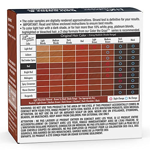 Light Mountain Henna Hair Color & Conditioner - Red Hair Dye for Men/Women, Organic Henna Leaf Powder and Botanicals, Chemical-Free, Semi-Permanent Hair Color, 4 Oz (Pack of 3)