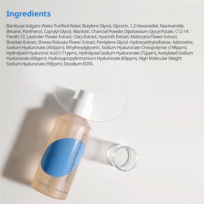 Shift4 Octuple Hyaluron Moist Toner ┃ 8 Layer Low Molecular Hyaluronic Acid ┃ Korean Bamboo Water ┃ Hydrating Toner for Dry and Sensitive Skin ┃ pH Balanced 150ml