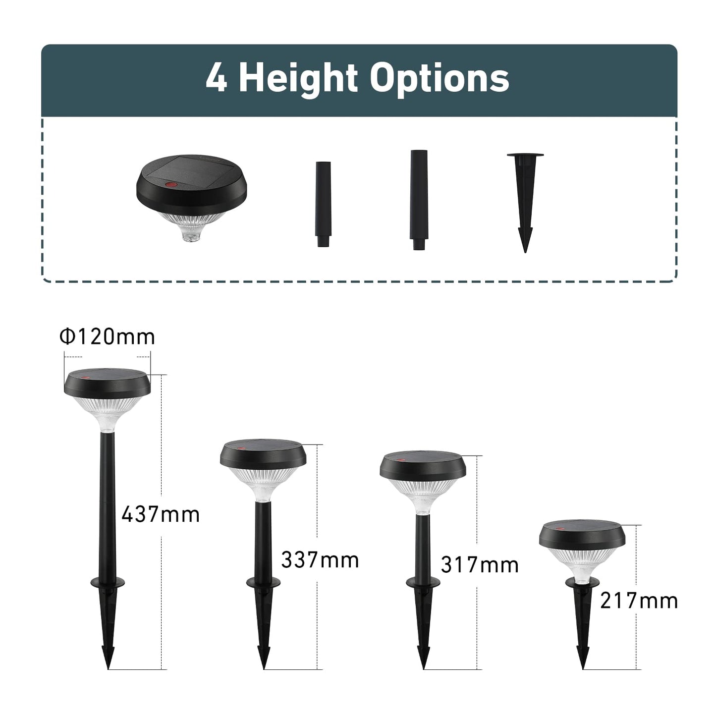Linkind Solar Lights Outdoor 8 Pack, Solar Pathway Lights, Warm White Landscape Path Lights Waterproof for Walkway Yard Garden Driveway