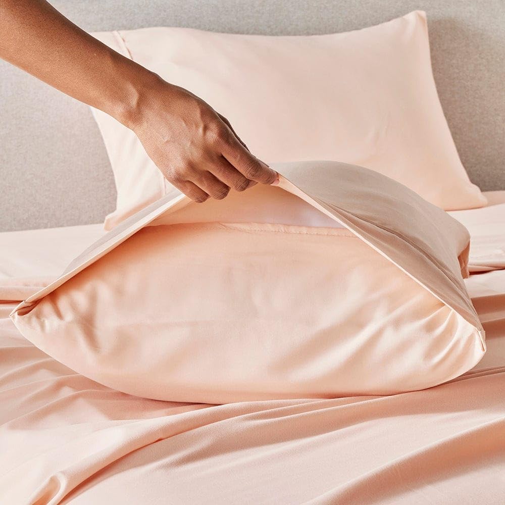 PeachSkinSheets Classic White Sheet Set - 1500tc Level of Softness - Extra Soft Cooling Sheets for Hot Sleepers and Night Sweats - Regular King Size