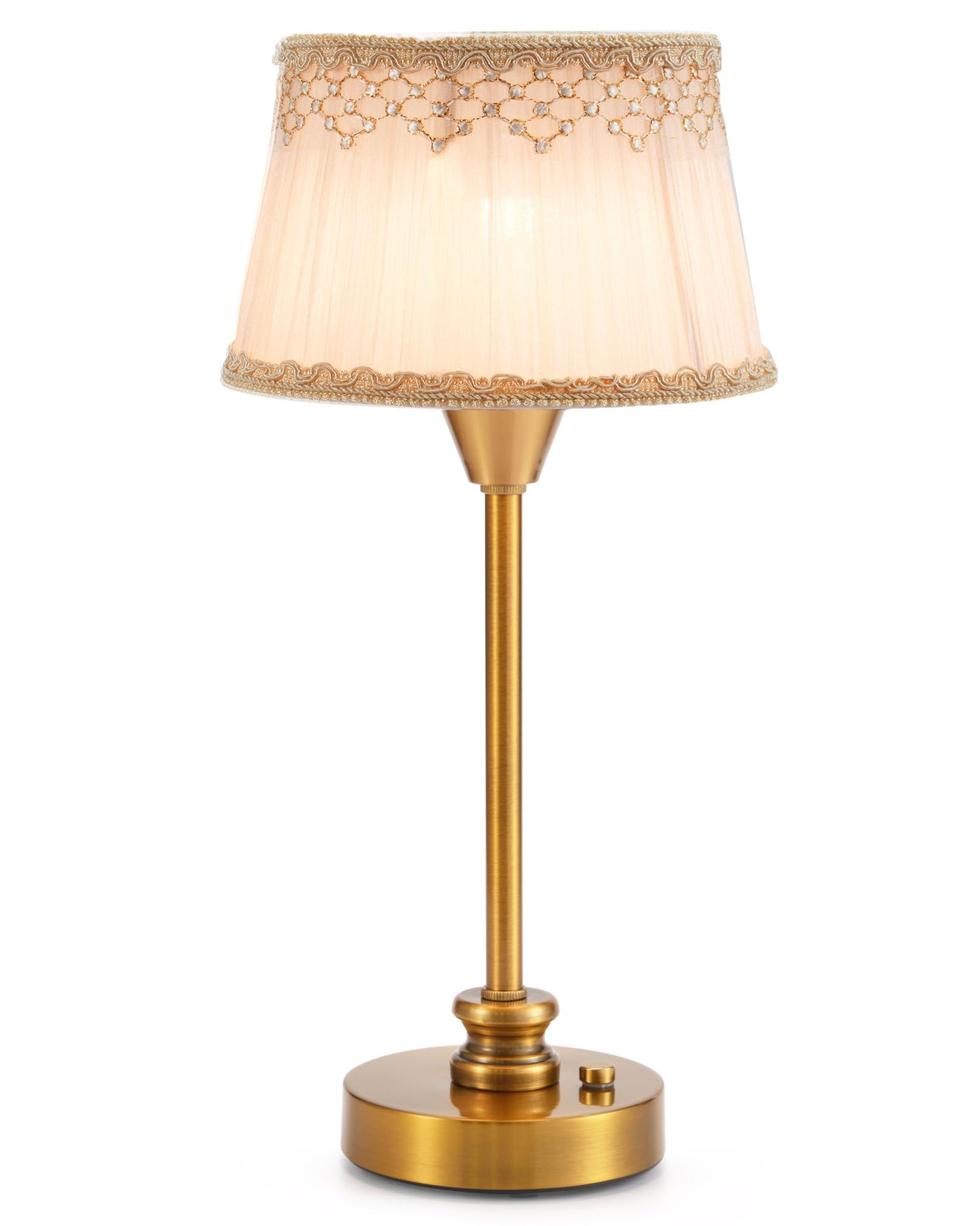 UMEXUS Cordless Table Lamp with Dimmer, Small Rechargeable Battery Operated Lamp Outdoor, Touch Warm Light Ambient Lighting for Restaurant Patio Dining Side End Table Kitchen, Antique Brass