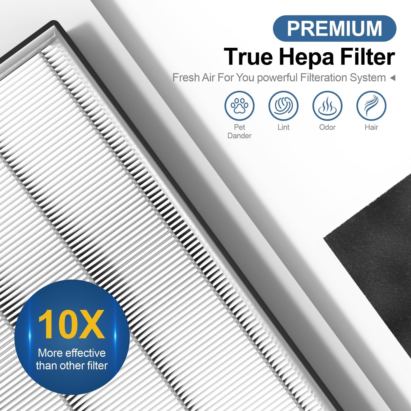 Replacement Filters Set Compatible AD3000 AD3500 AD3500i Air Purifi-er,2 Filter, 2 Activated Carbn and 6 Pre-Filters,Air purifier filter replacement for New homes/Bedrooms