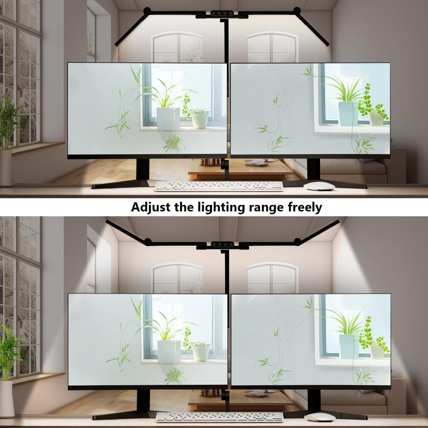 EPABINA Architect Desk Lamp with 5 Light Bars for Home Office, 32.5Inch Long Led Desk Light with Clamp, 24W Tall Foldable Computer Lamp with Swing Arm, Bright Table Light for Desktop Working Drafting