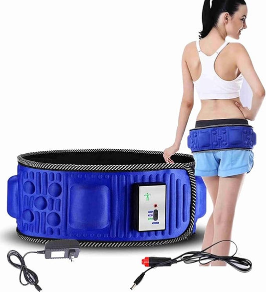 CNSZKYX Electric Abdominal Stimulator Body Vibrating Slimming Belt Belly Muscle Waist Trainer Massager X5 Times Weight Loss Fat Burning (US Plug)