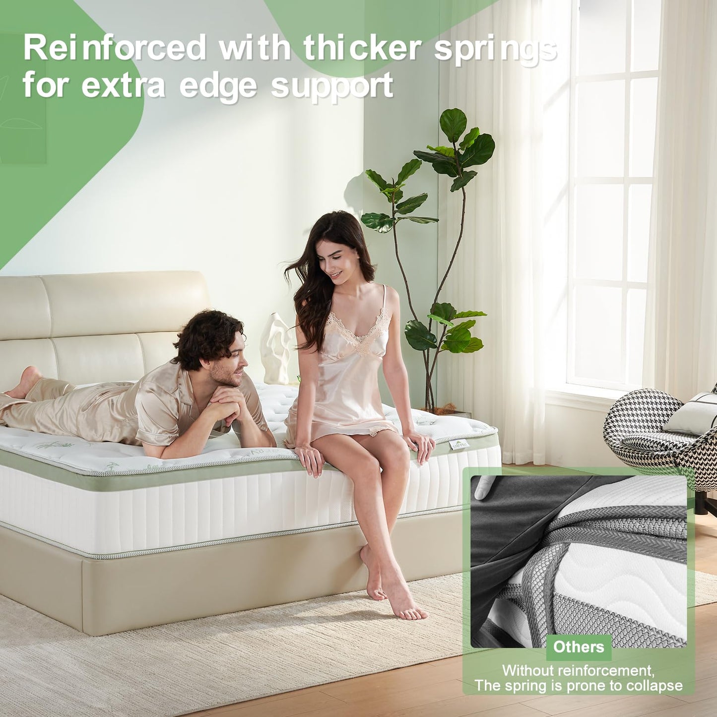 Full Mattress,10 Inch Full Size Mattresses in a Box,Memory Foam Hybrid Mattress,with Individual Pocket Spring - Pressure Relief, Motion Isolation, Cool Sleep, 75" x 54"