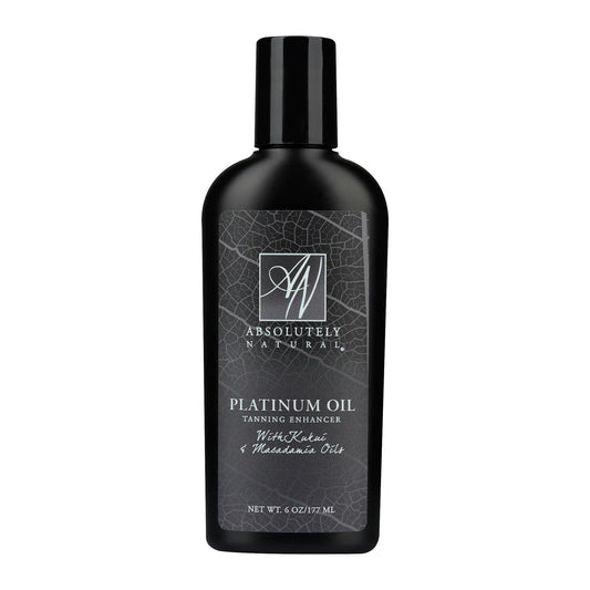 Absolutely Natural - Platinum Dark Tanning Oil - Organic Suntan Lotion with Bronzer for Outdoors & Massages - Rose Hips & Aloe - 6 Oz