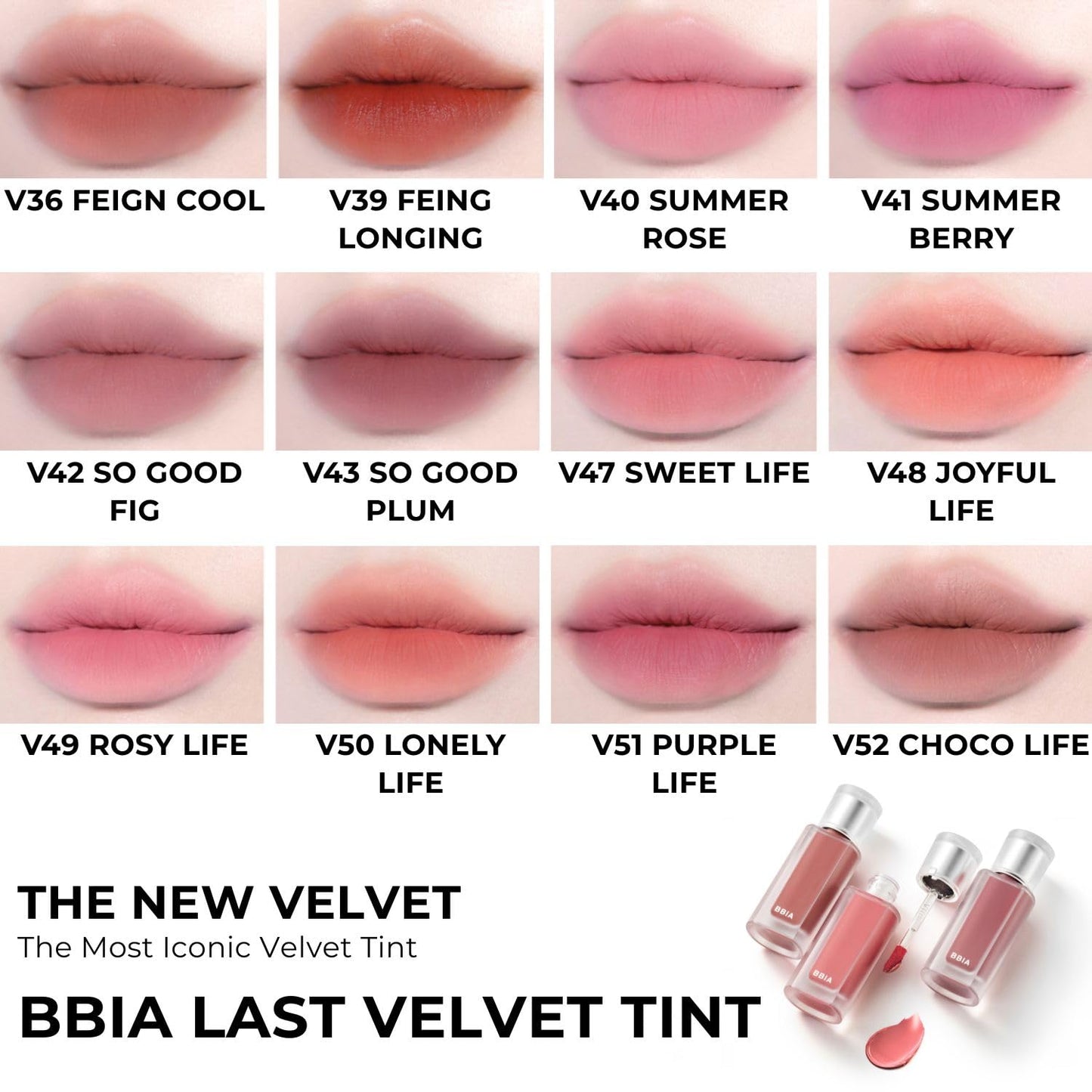 BBIA Last Velvet Tint NEW - Soft Creamy Matte Finish Lip Stain, Blur Effect & Velvety Texture, Long-Lasting, High Pigment, Non-Drying, Vegan, Korean Lip Makeup (V03 EXTRA RED, Pack of 1)