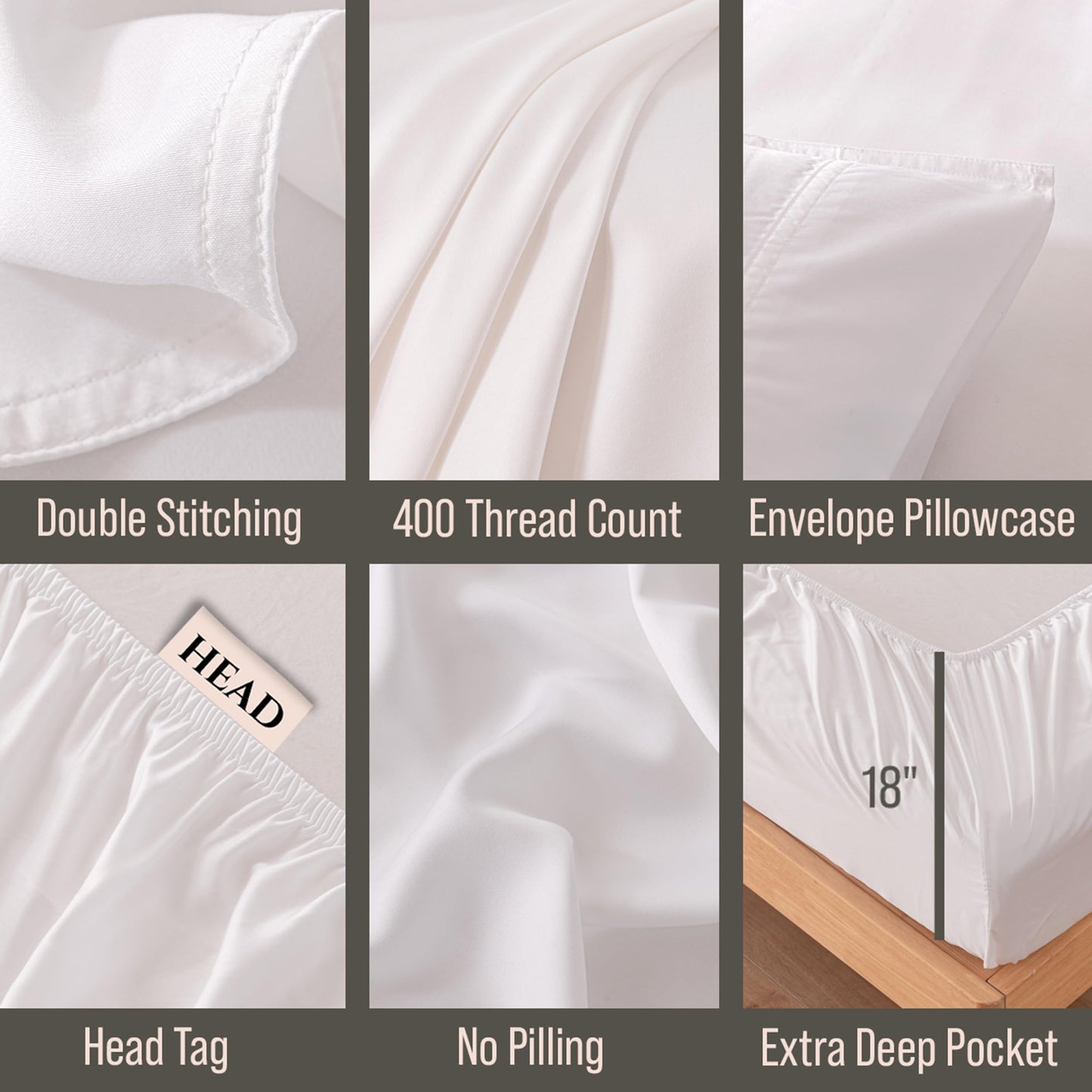 Bella Coterie Luxury Bamboo Viscose King Size Sheet Set | 100% Organically Grown | Ultra Soft | Cooling for Hot Sleepers | 18" Deep Pocket [White]