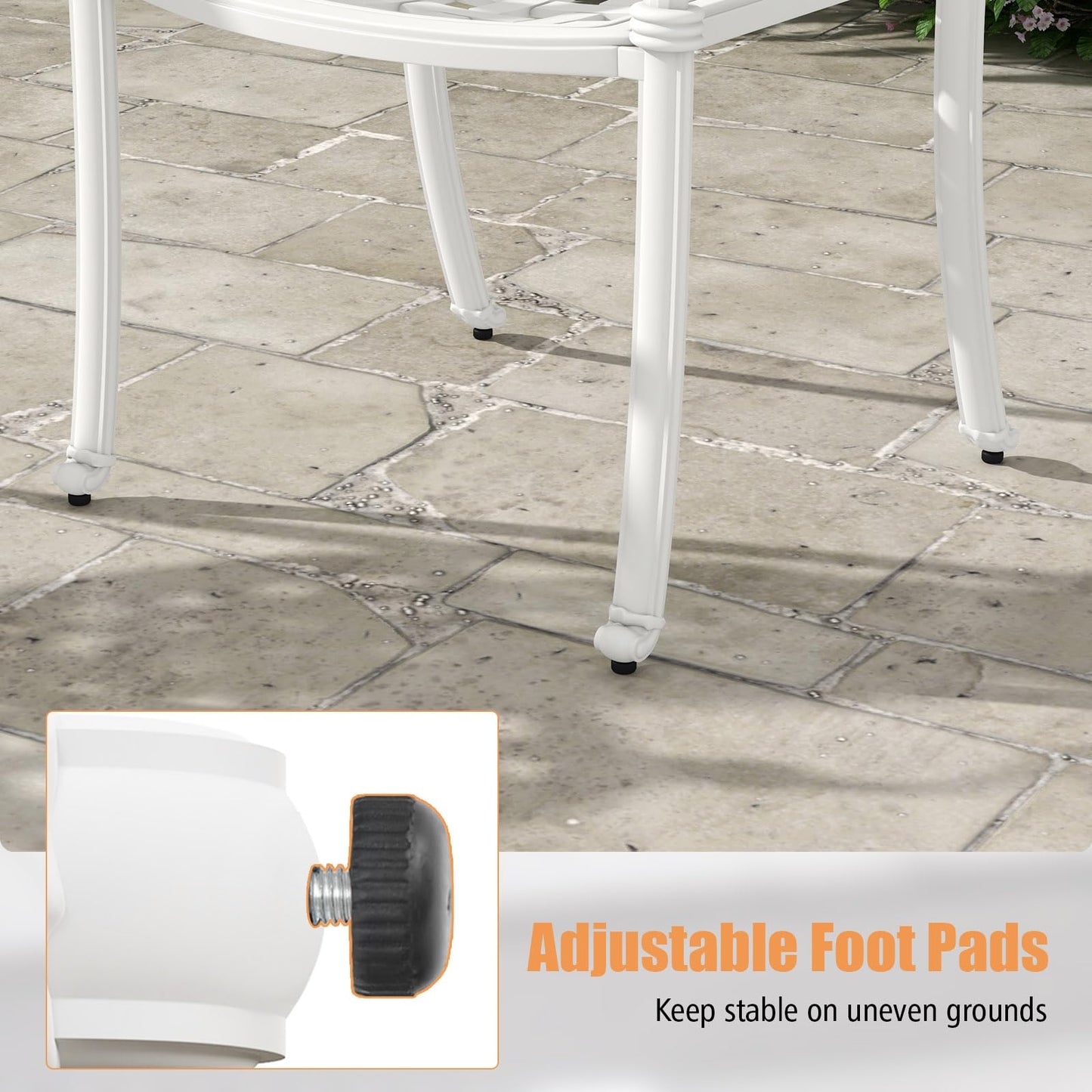 Tangkula Set of 4 Cast Aluminum Patio Dining Chairs, Stackable Outdoor Dining Chairs with Armrests, Outdoor Bistro Chairs for Balcony, Backyard, Garden
