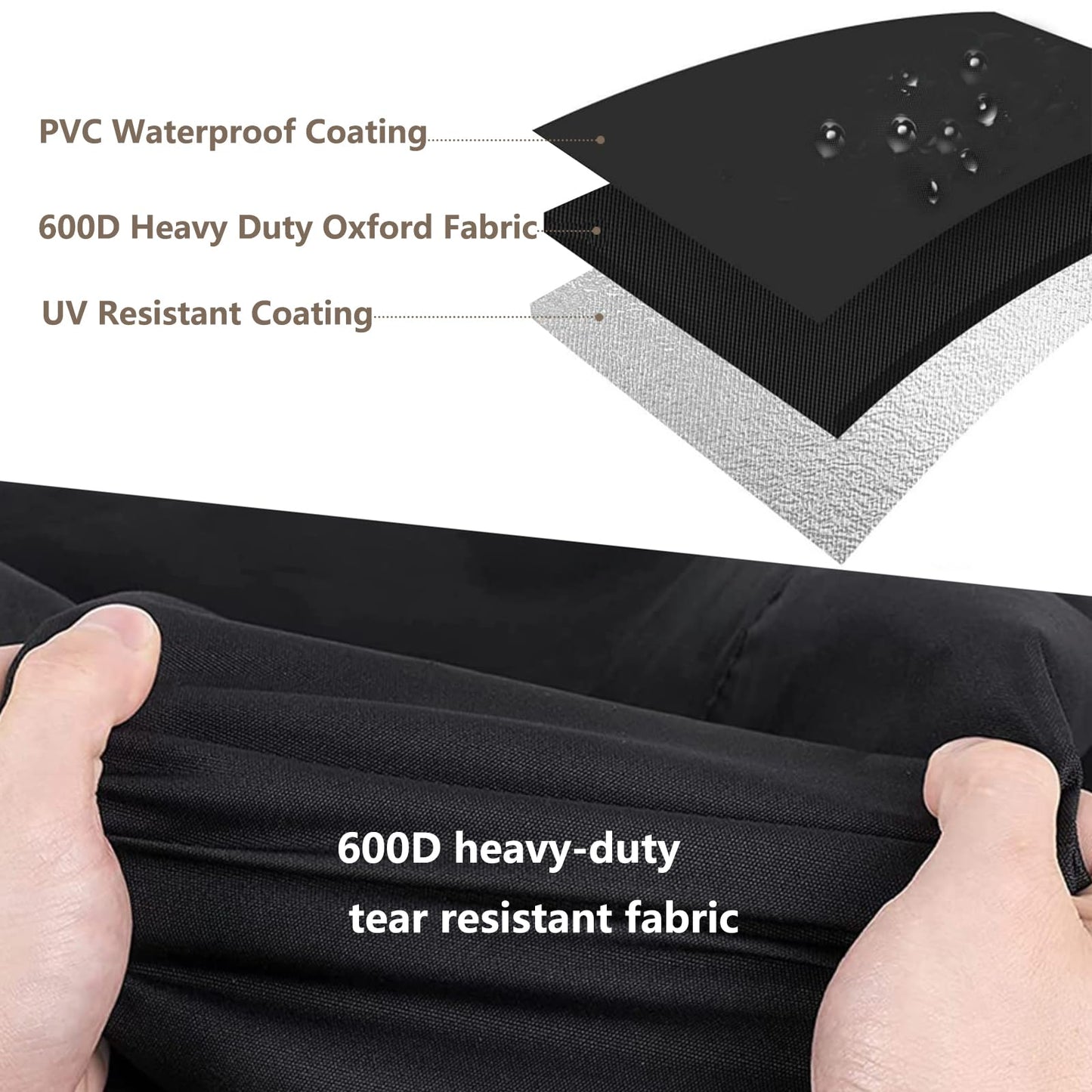 Alickwang Garment Rack Cover,Heavy Duty 600D Dustproof Waterproof Clothing Rack Cover with Zipper - Clothing Rack Covers for 45"W x 17.7"D x 80.3"H Metal Racks （Cover Only)