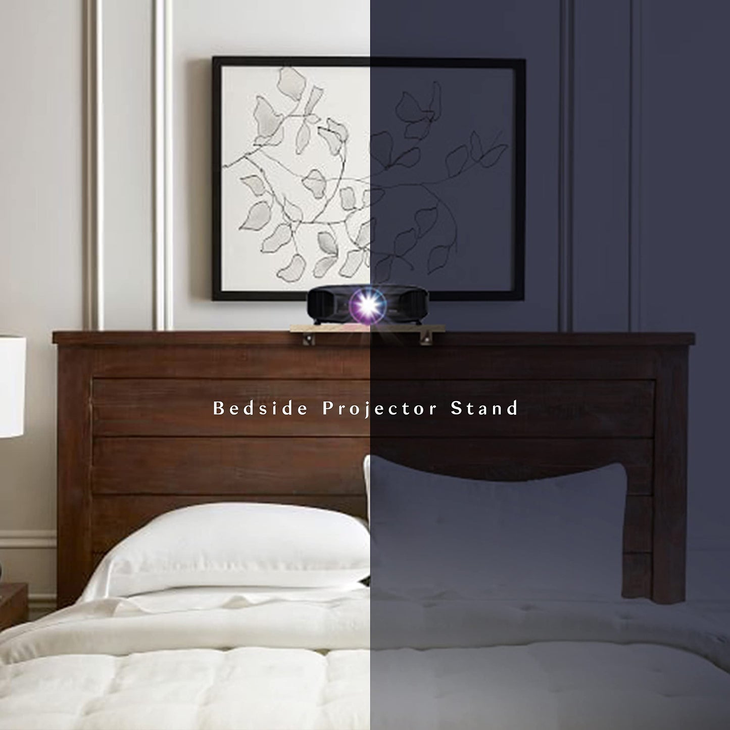 SunnyPoint Bedside Shelf, Office Divider - Clamp on Shelf for Bunk, Lofts & Bed Frame (Standard - 13.78" X 9.84" X 2.21", Natural Wood)