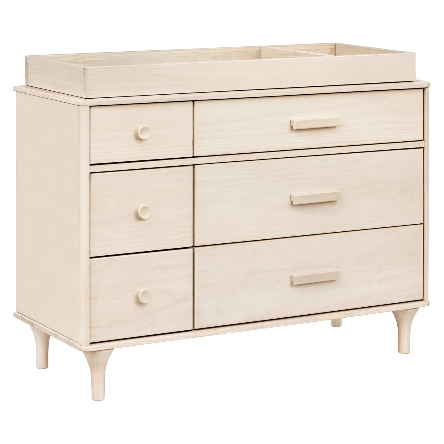 Babyletto Lolly 6-Drawer Assembled Double Dresser in Washed Natural, Greenguard Gold Certified