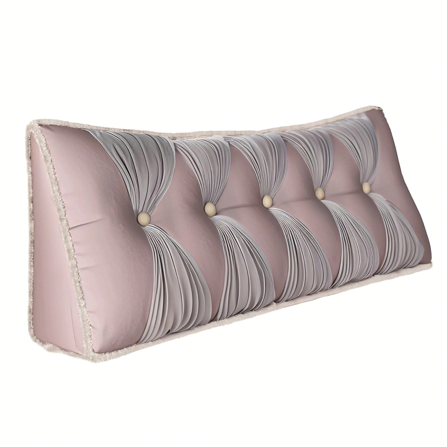BNCKTRD Headboard Pink Reading Pillows for Sitting Up in Bed Adult Backrest, XXL Tufted Wedge Pillow Daybed Couch Support Cushion Queen Size