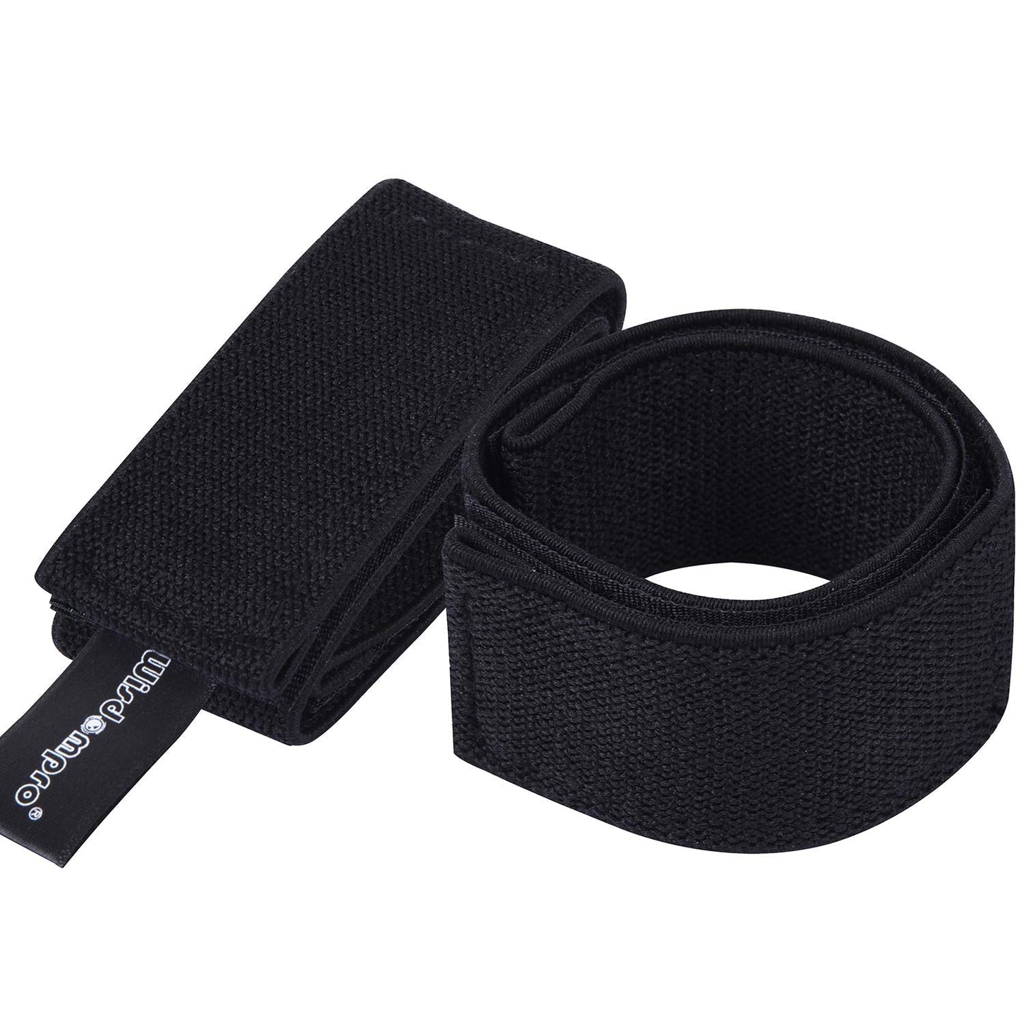 Wisdompro Ankle Strap, 1 Pair Polyester Blousing Garters Trousers Boots Blouses Hook and Loop Strap for Waders, Fly, Fishing, Hunting, Hiking, Cycling, Gardening, Military Uniforms (12 Inch Black)