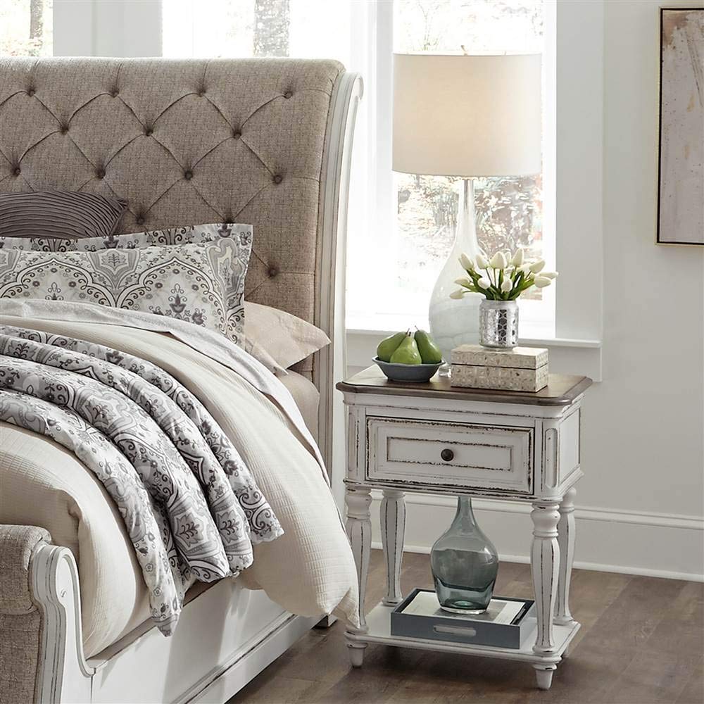 Liberty Furniture Industries Leg Night Stand, W22 x D17 x H28, White