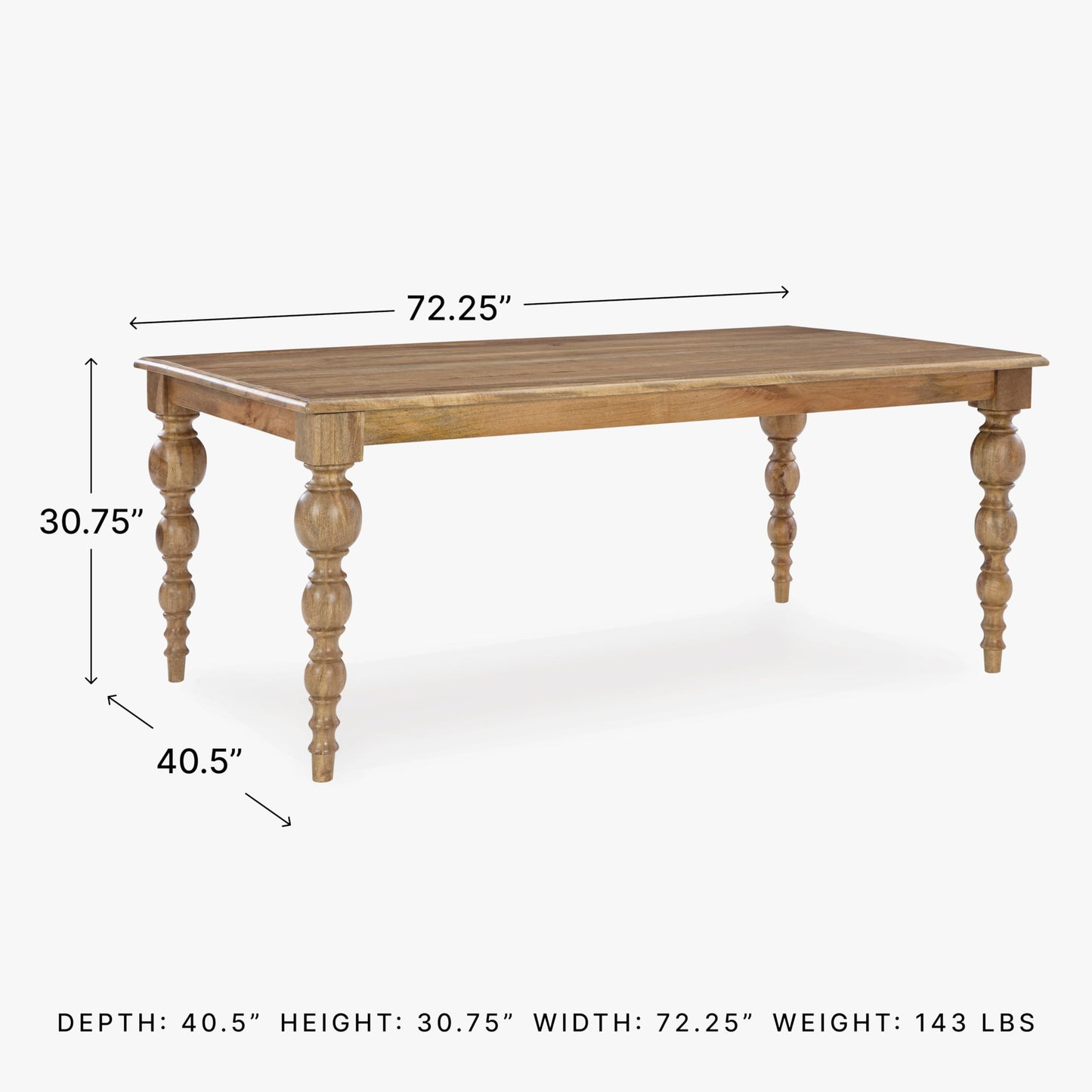 Signature Design by Ashley Rybergston Casual Dining Table with 4 Legs, Light Brown