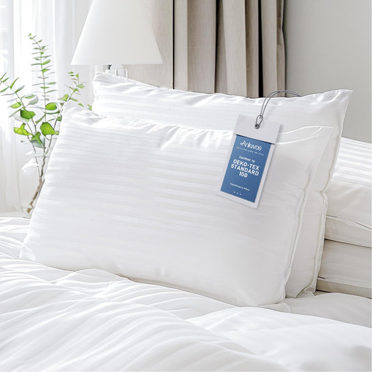 Ankwos Hypoallergenic Side Sleeper Pillows Queen/Standard Size Set of 2 - Soft and Cooling - Hotel Quality Soft Pillows with Cotton Cover Down Alternative Filling,Oeko-TEX Certified